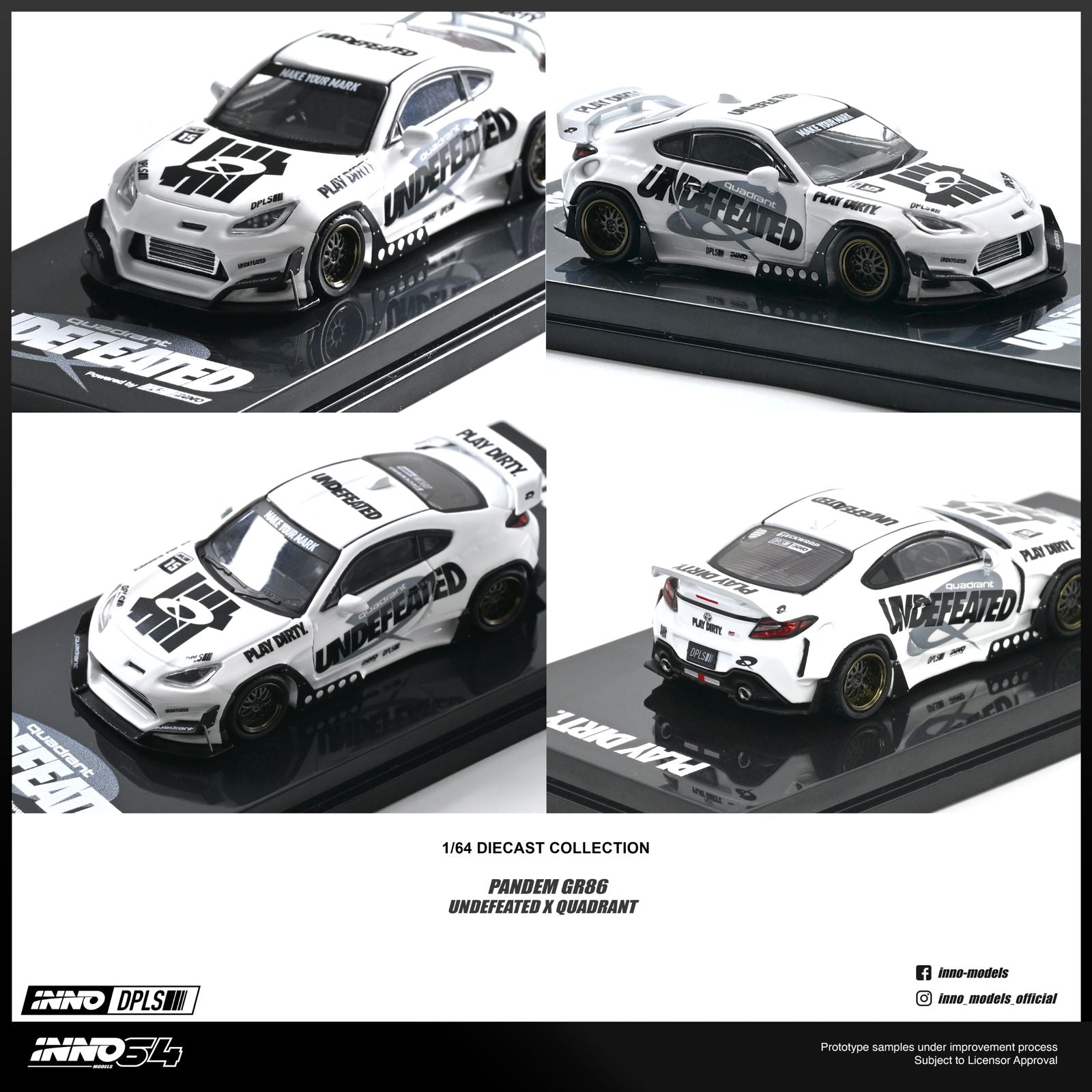 [Pre Order] Inno64 - Toyota GR86 "PANDEM ROCKET BUNNY" UNDEFEATED X QUADRANT