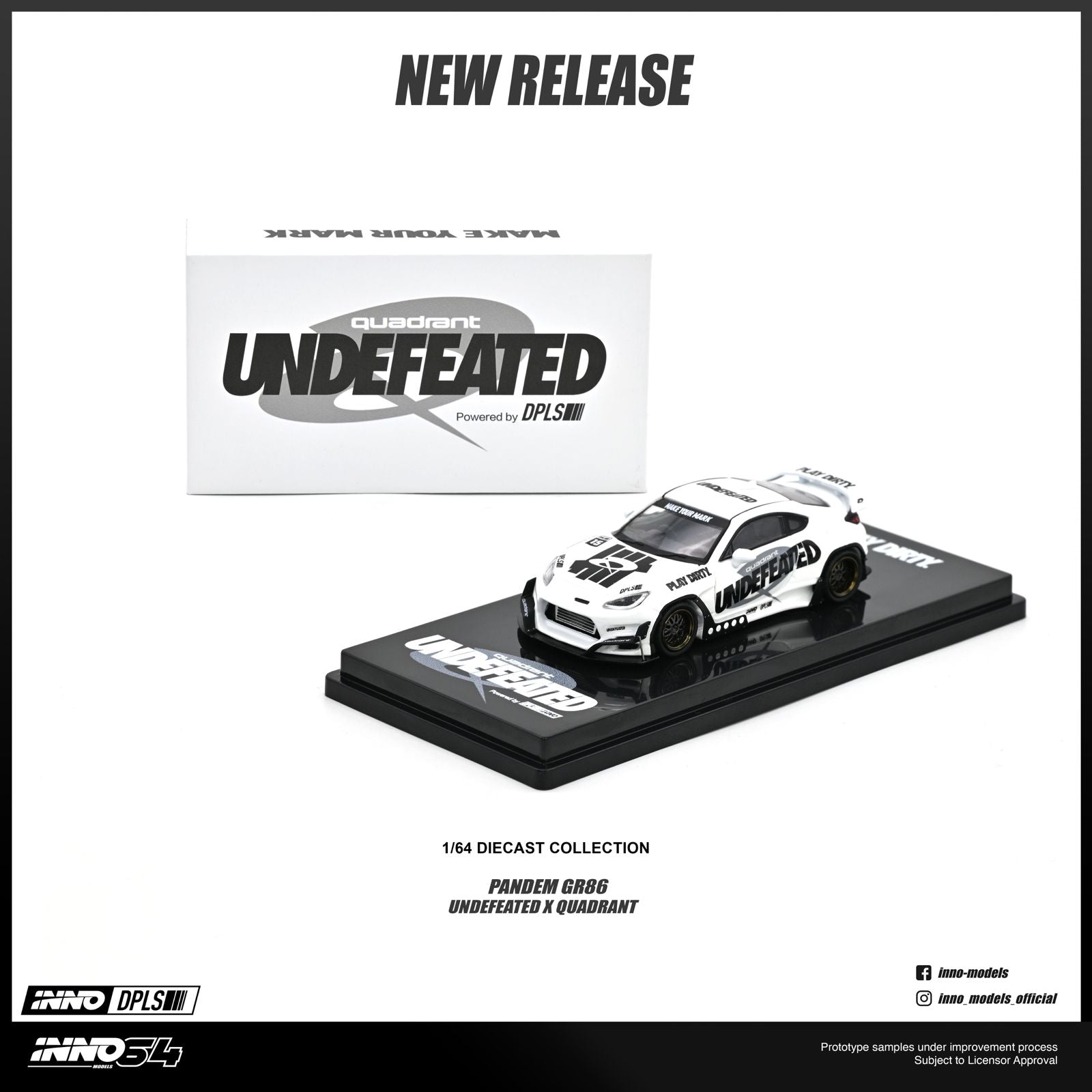 [Pre Order] Inno64 - Toyota GR86 "PANDEM ROCKET BUNNY" UNDEFEATED X QUADRANT