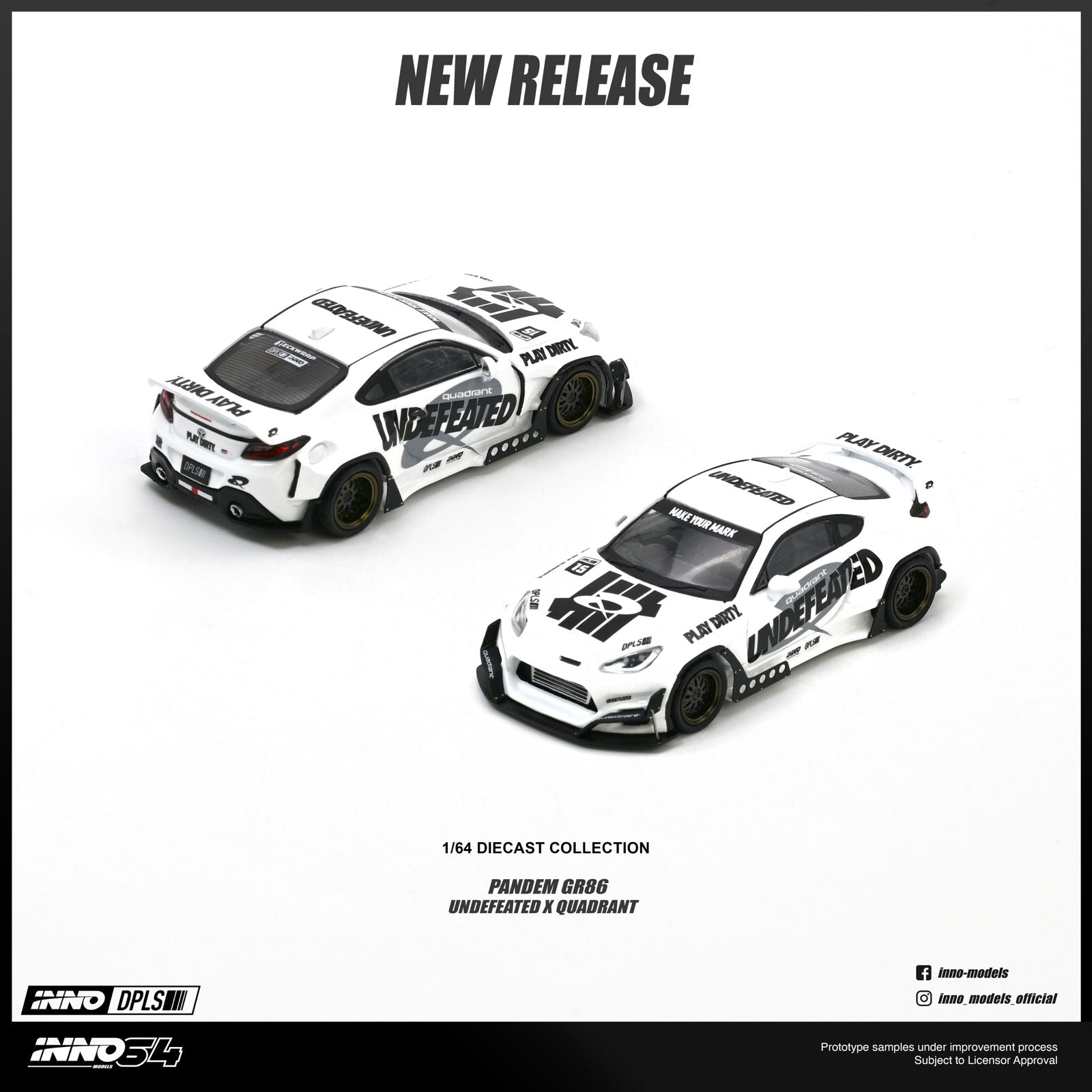 [Pre Order] Inno64 - Toyota GR86 "PANDEM ROCKET BUNNY" UNDEFEATED X QUADRANT