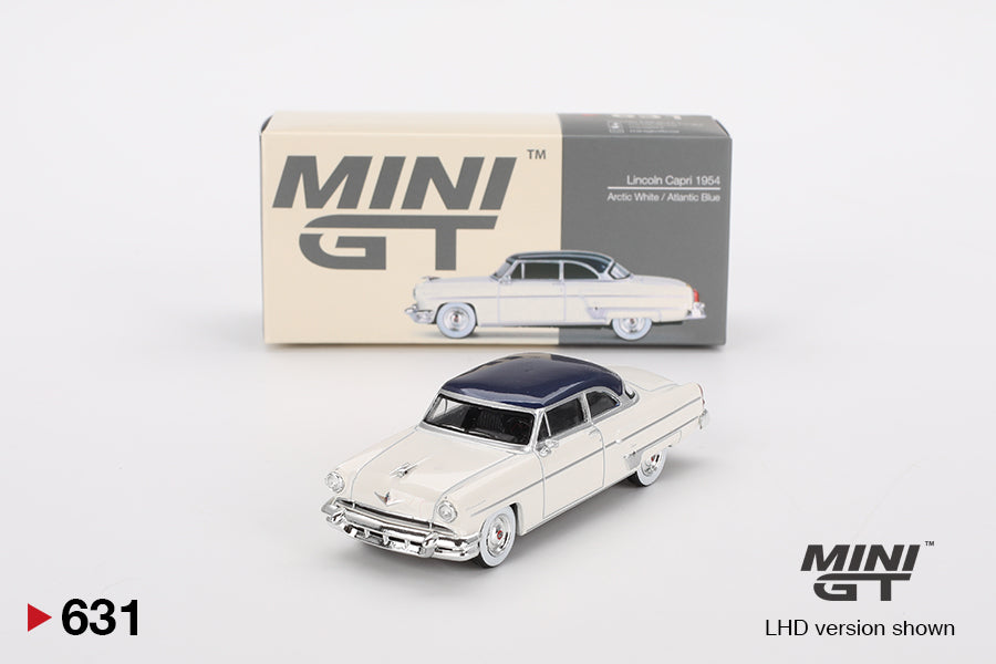 [Pre Order, Box] MiniGT - Lincoln Capri 1954 Arctic White / Atlantic Blue - 7