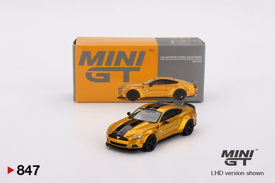 [Pre Order] MiniGT - LB-Works Ford Mustang Gold (Blister)