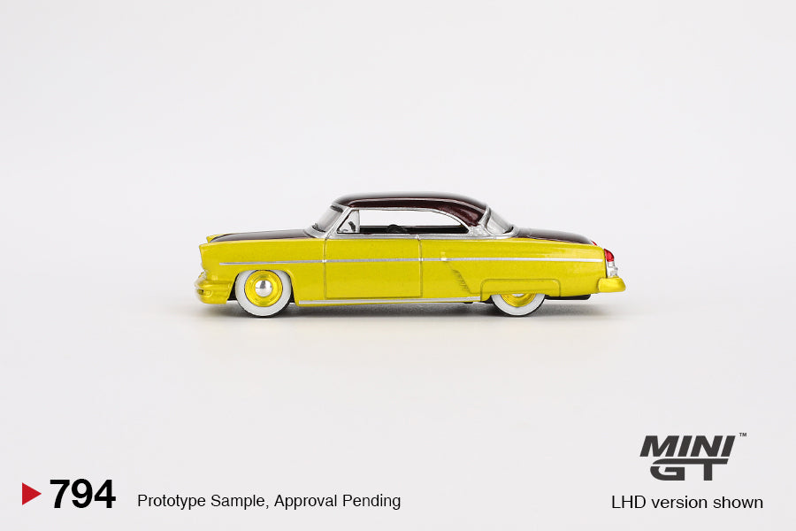 [Pre Order, Box] MiniGT - Lincoln Capri Hot Rod 1954 Lime Yellow - 6