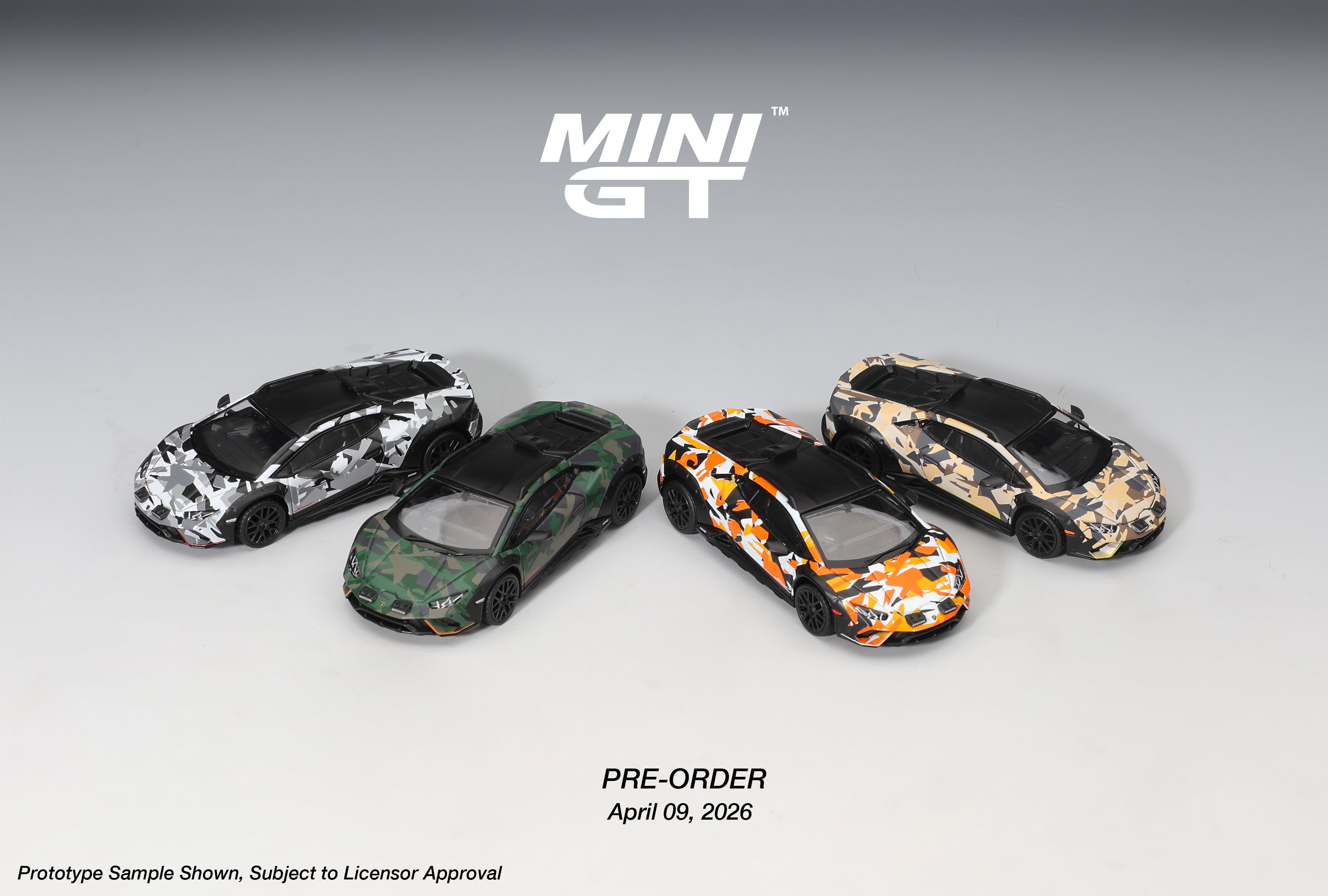 [Pre Order, Set of 4] MiniGT - Lamborghini Huracán Sterrato All Terrarin Set