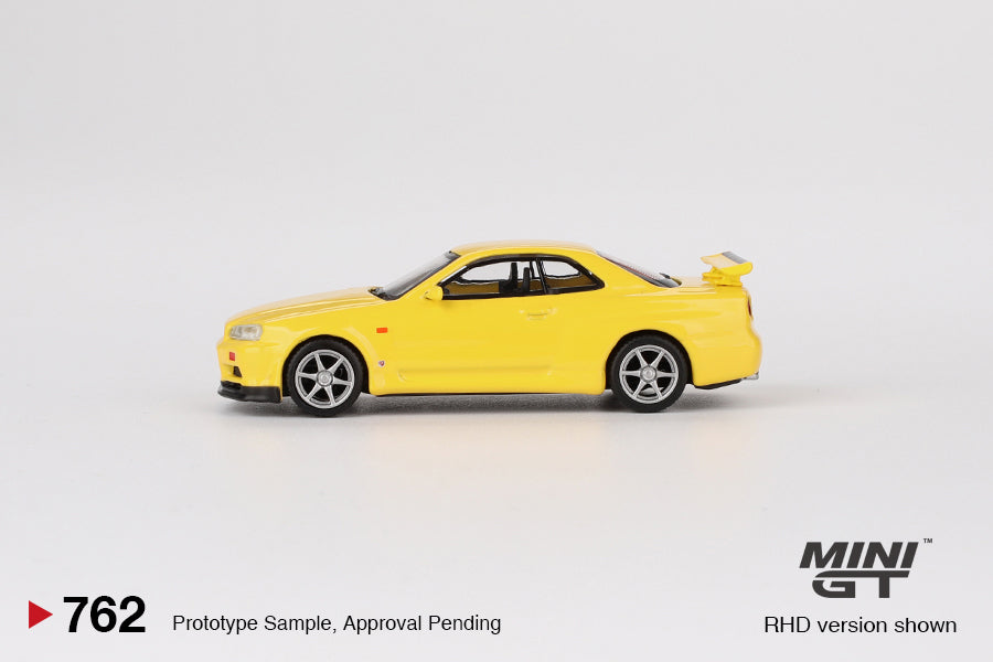 [Box] MiniGT - Nissan Skyline GT-R (R34) V-Spec Lightning Yellow - 6