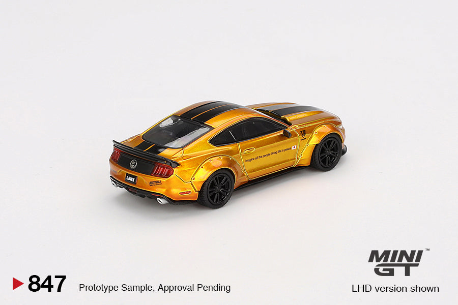 [Pre Order] MiniGT - LB-Works Ford Mustang Gold (Blister)