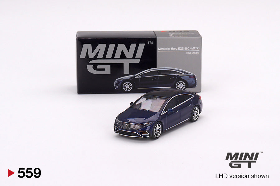 [Box] MiniGT - Mercedes-Benz EQS 580 4MATIC Nautical Blue Metallic - 7