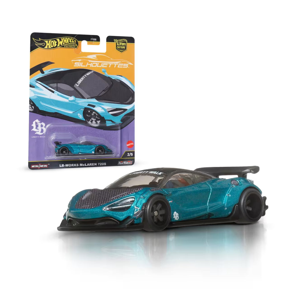 Hot Wheels Premium Car Culture Silhouettes 1:64 Scale Die-Cast Lb-Works Mclaren 720S Vehicle