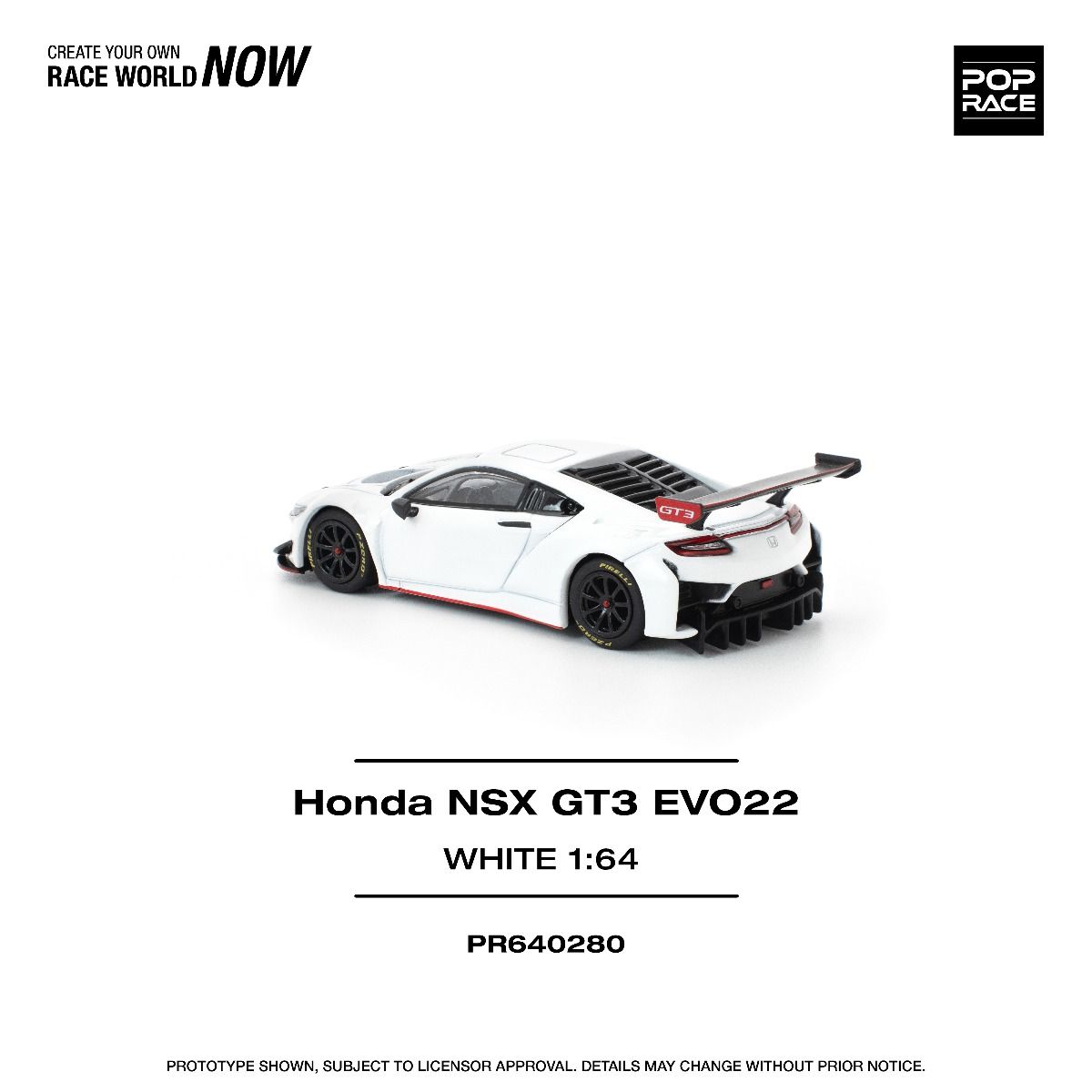 [Pre Order] Pop Race - Honda NSX GT3 EVO22 - White