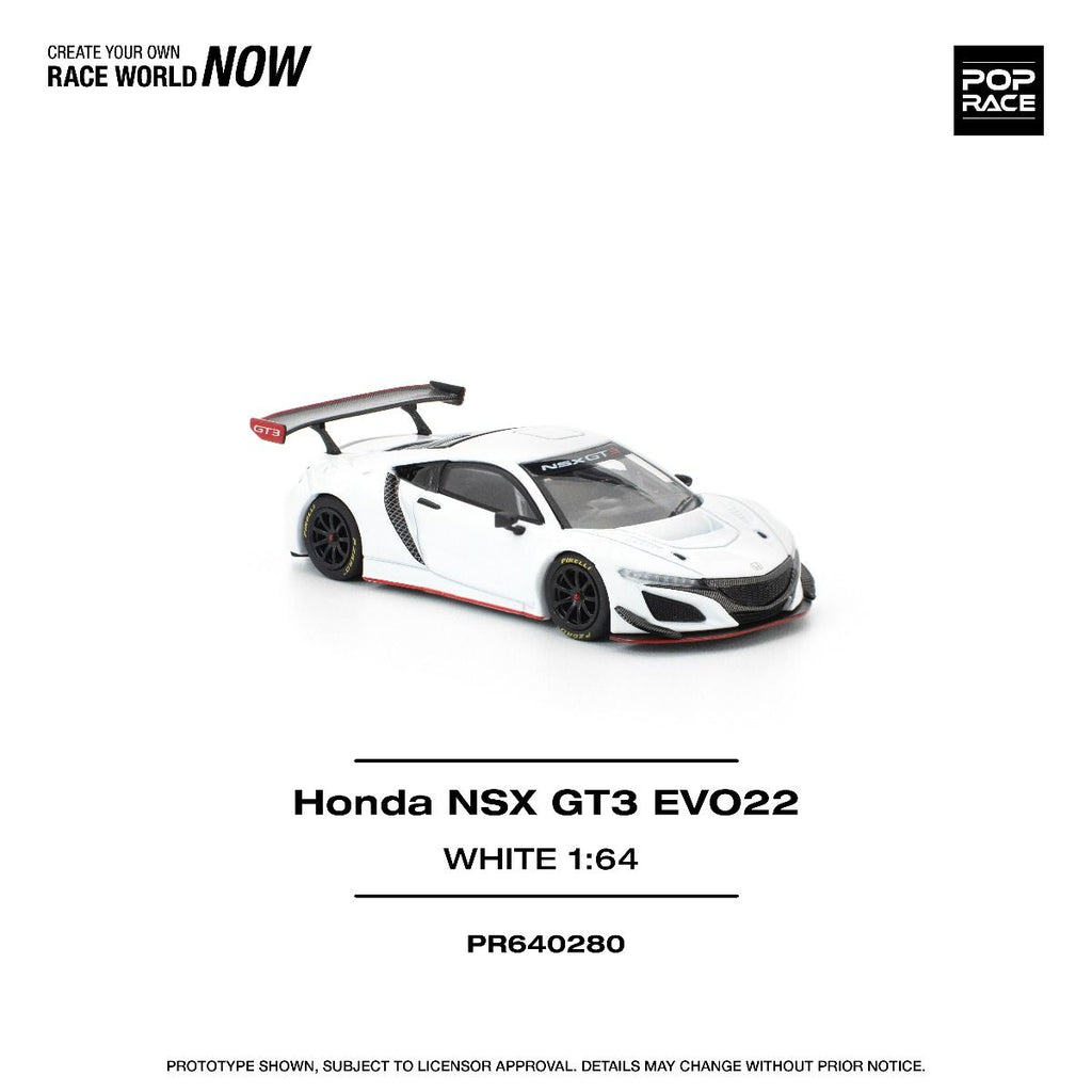 [Pre Order] Pop Race - Honda NSX GT3 EVO22 - White