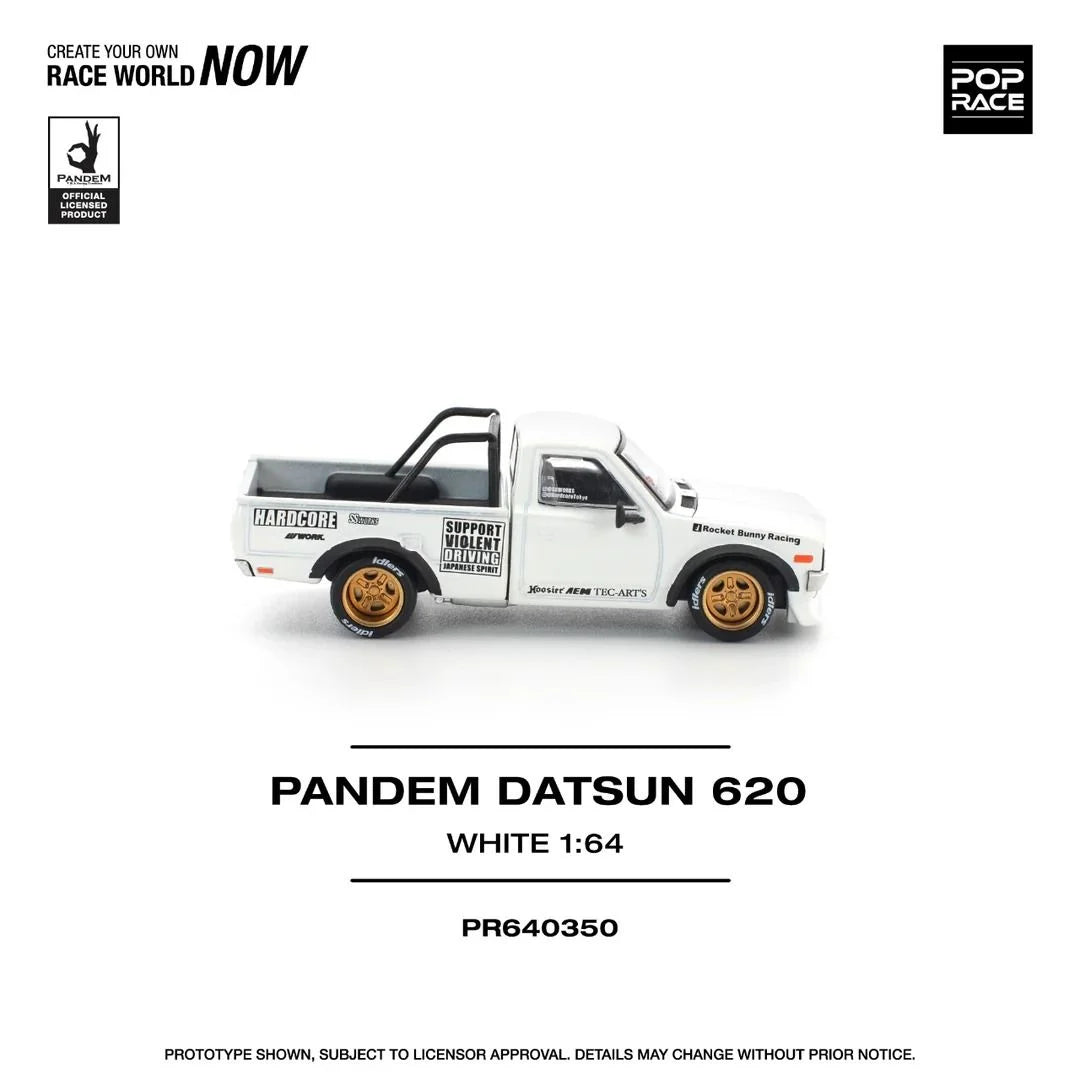 [Pre Order] Pop Race - Pandem Datsun 620 - White
