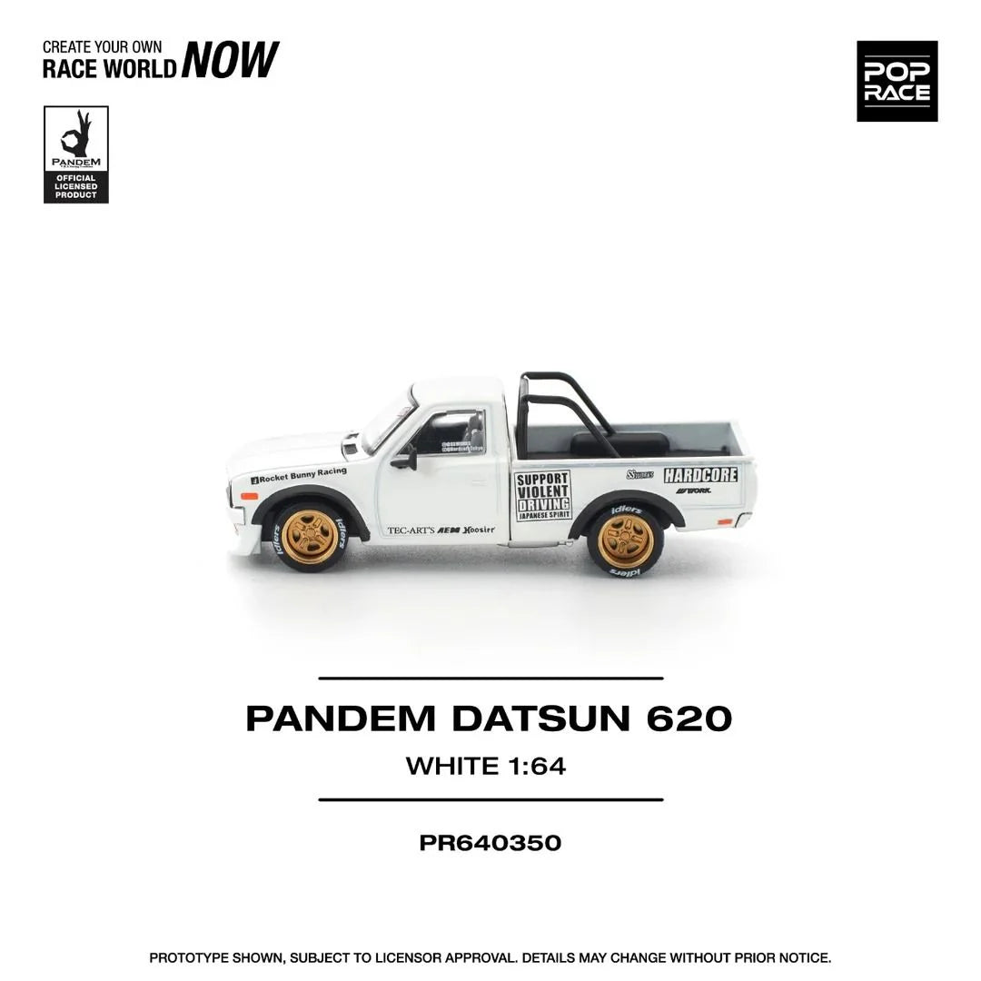 [Pre Order] Pop Race - Pandem Datsun 620 - White