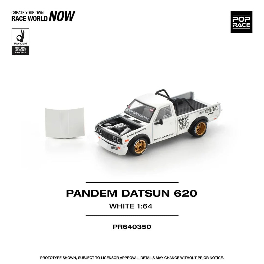 [Pre Order] Pop Race - Pandem Datsun 620 - White