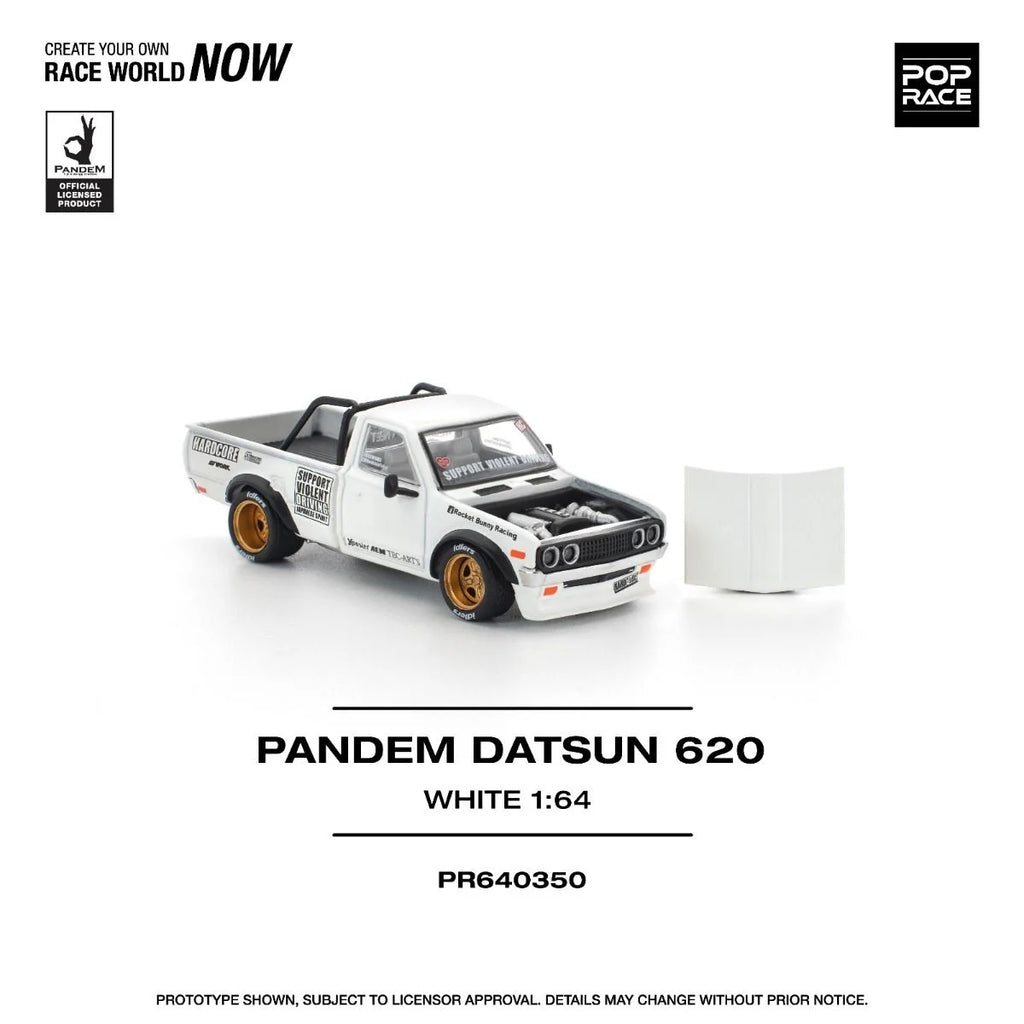 [Pre Order] Pop Race - Pandem Datsun 620 - White