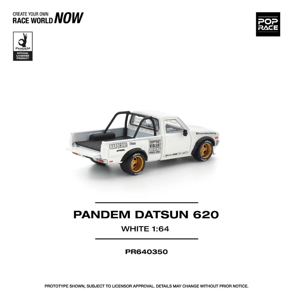 [Pre Order] Pop Race - Pandem Datsun 620 - White