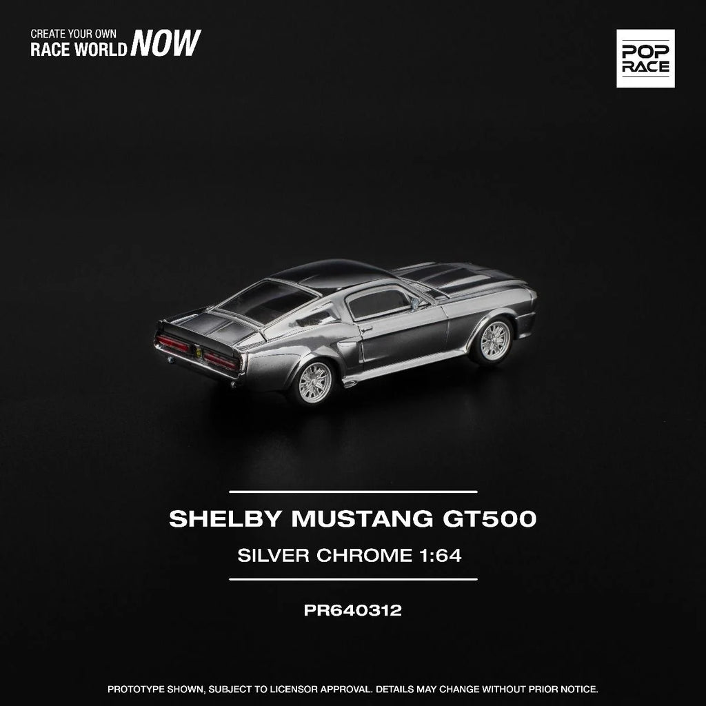 [Pre Order] Pop Race - Shelby Mustang GT500 - Silver Chrome
