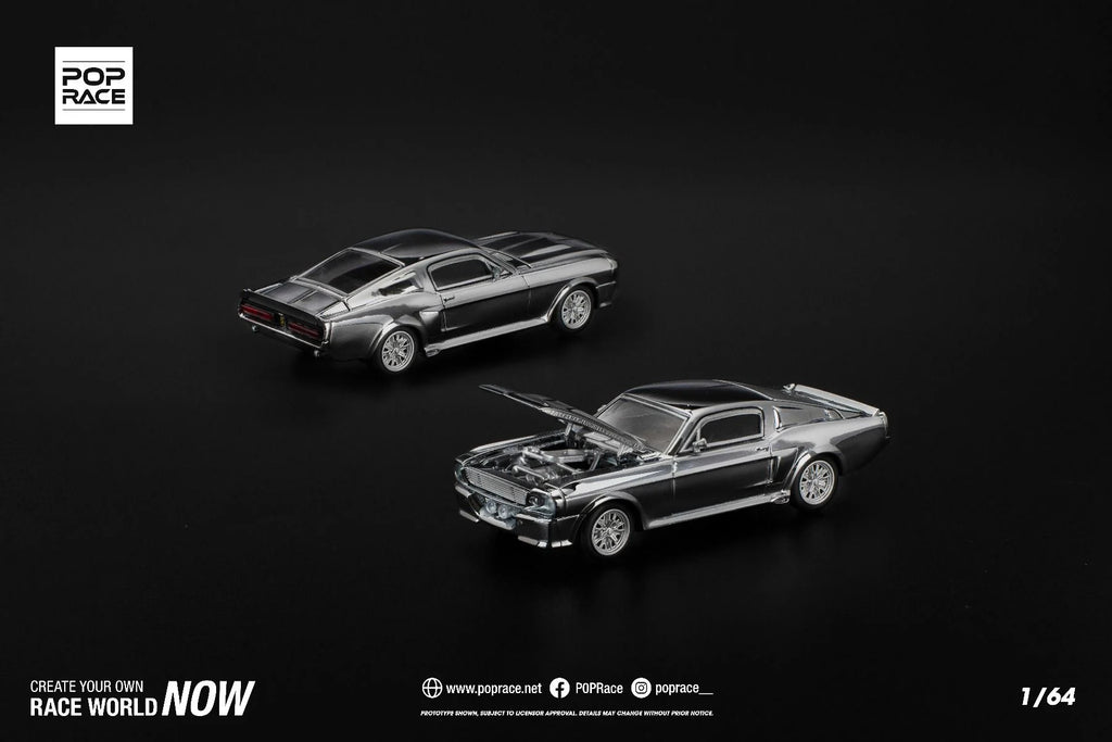 [Pre Order] Pop Race - Shelby Mustang GT500 - Silver Chrome