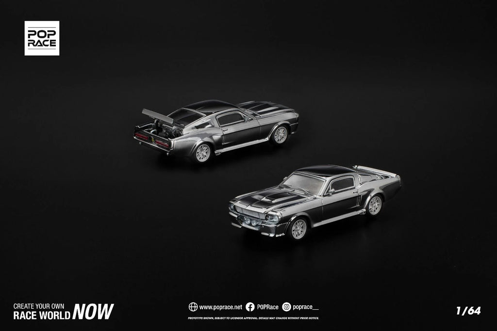 [Pre Order] Pop Race - Shelby Mustang GT500 - Silver Chrome