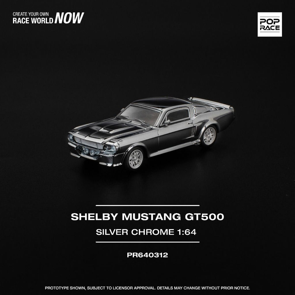 [Pre Order] Pop Race - Shelby Mustang GT500 - Silver Chrome