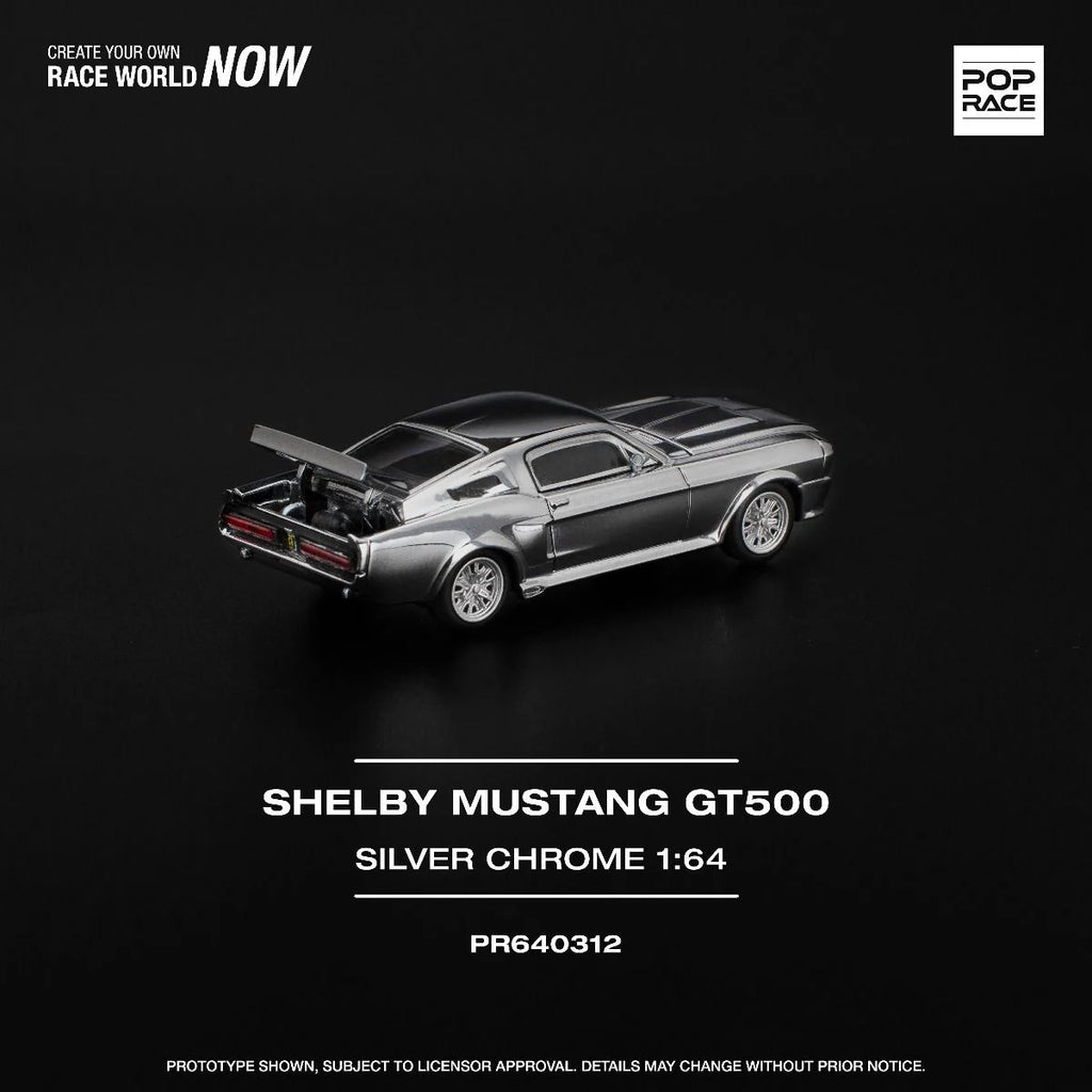 [Pre Order] Pop Race - Shelby Mustang GT500 - Silver Chrome