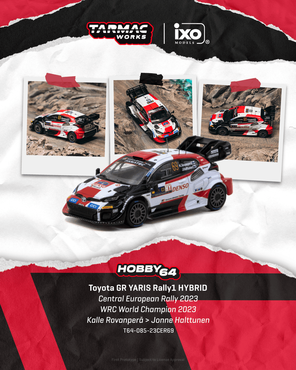 [Pre Order] Tarmac Works - Toyota GR YARIS Rally1 HYBRID - Central European Rally 2023