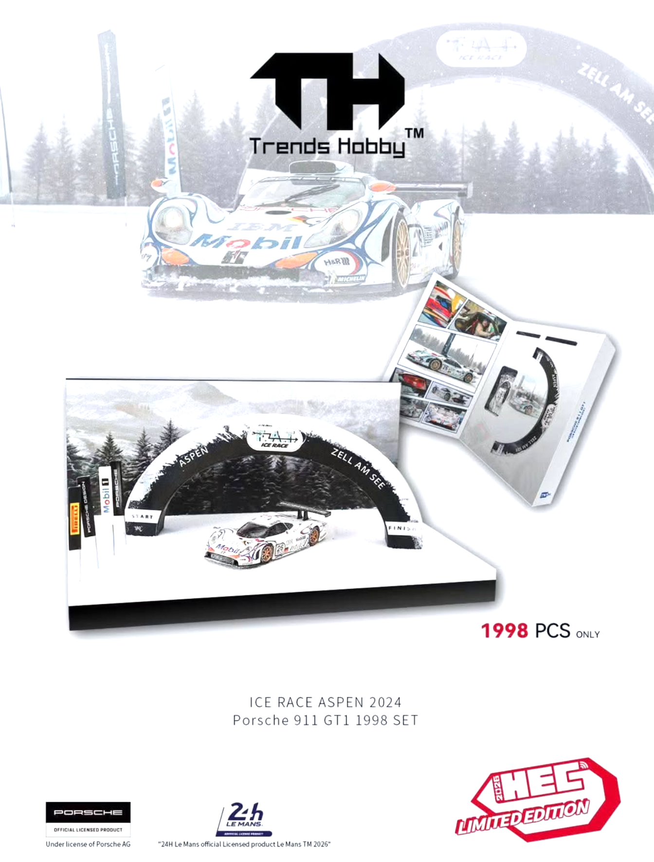 [Pre Order] Trends Hobby - Porsche 911 GT1 - Ice Race Aspen 2024 - HEC 2026 Exclusive