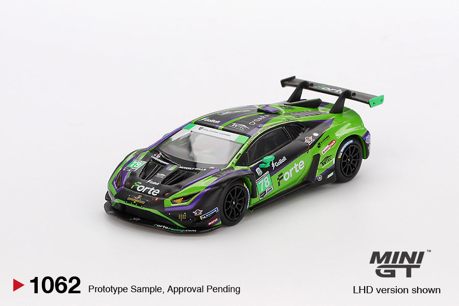 [Pre Order, Blister] MiniGT - Lamborghini Huracán GT3 EVO2 #78 Forte Racing 2024 IMSA Daytona 24 Hrs