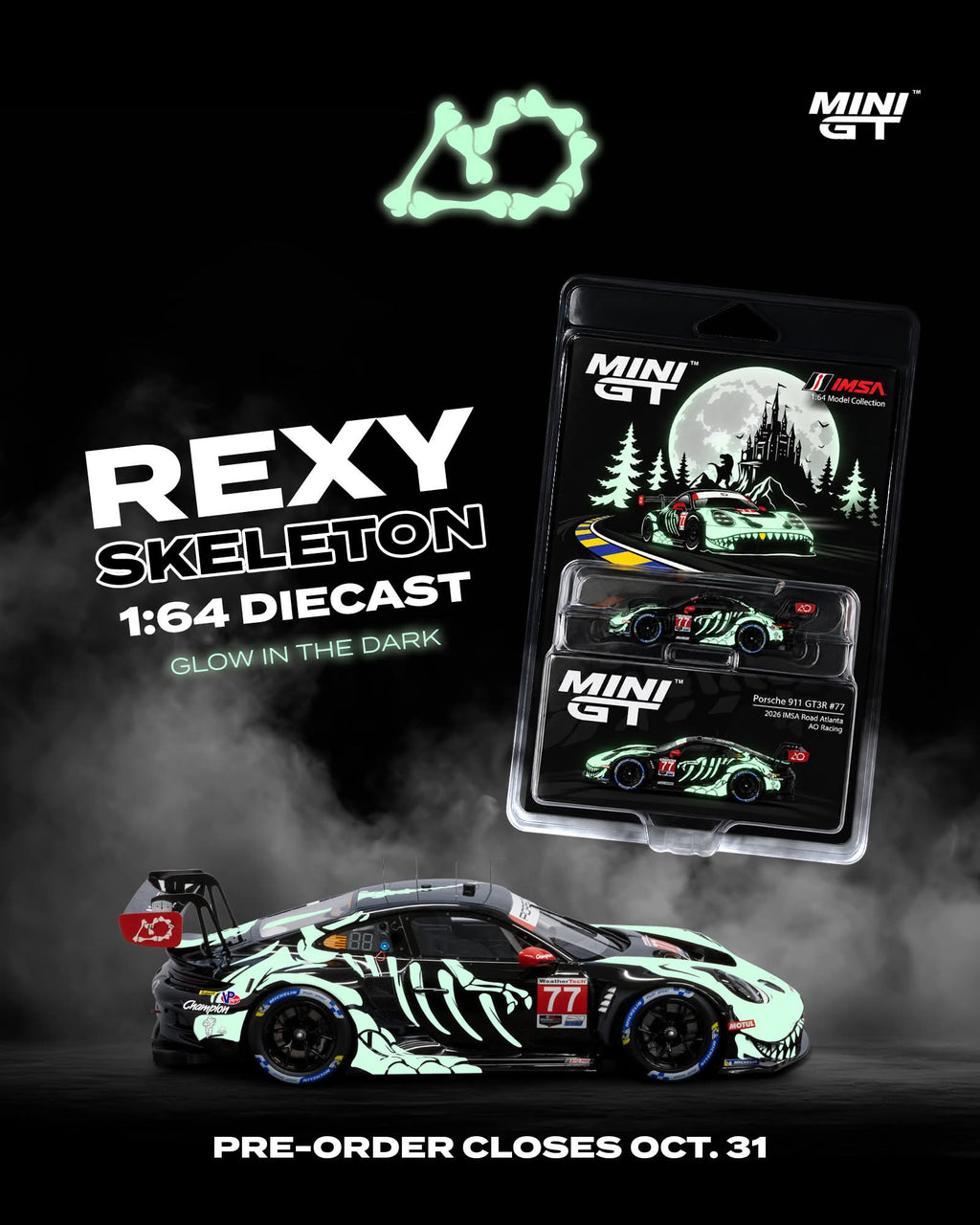 Porsche 911 GT3 - Rexy 2026 - Petit Le Mans Skeleton - Glowing