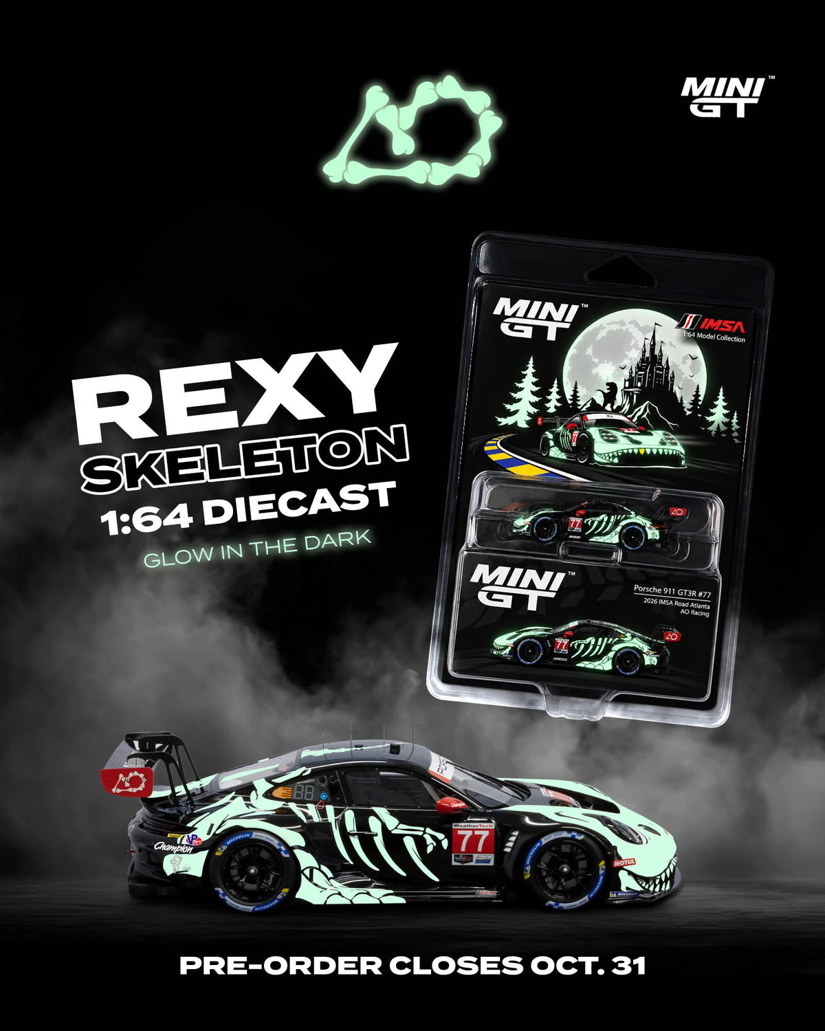 Porsche 911 GT3 - Rexy 2026 - Petit Le Mans Skeleton - Glowing