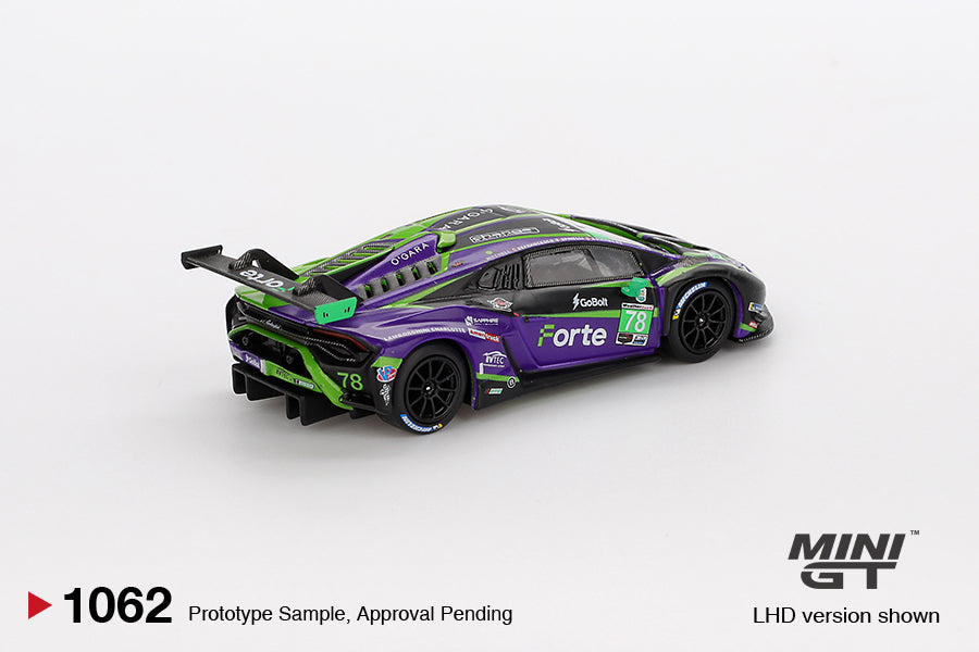 [Pre Order, Blister] MiniGT - Lamborghini Huracán GT3 EVO2 #78 Forte Racing 2024 IMSA Daytona 24 Hrs