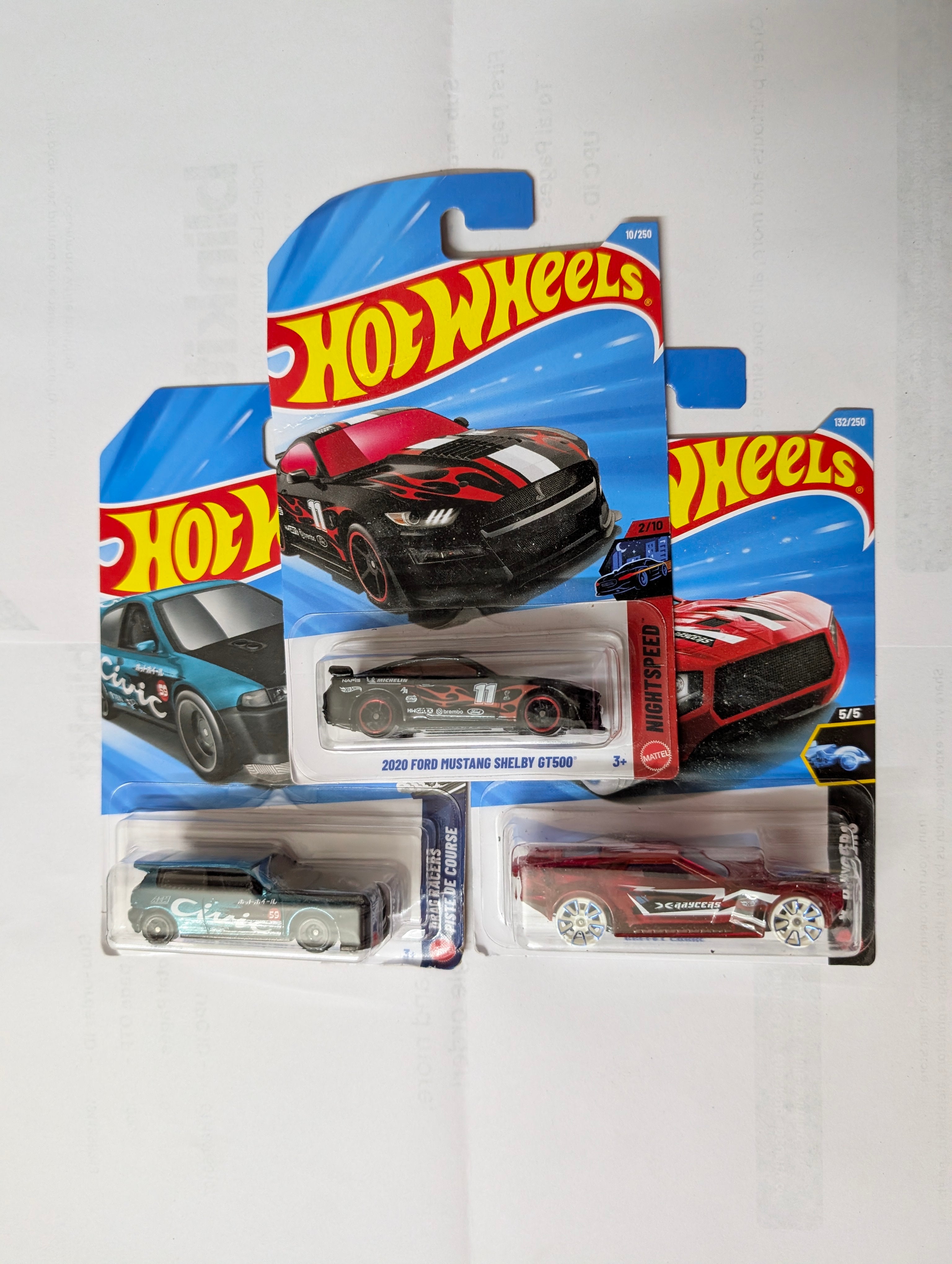 [G Case, Damaged cards] Hot Wheels - 2020 Ford Mustang Shelby GT500 set