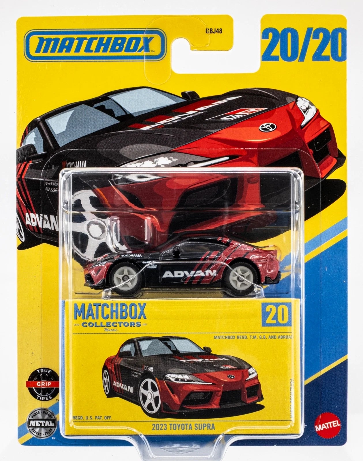 2025 Matchbox Collectors #20 2023 Toyota GR Supra BLACK | RED | ADVAN