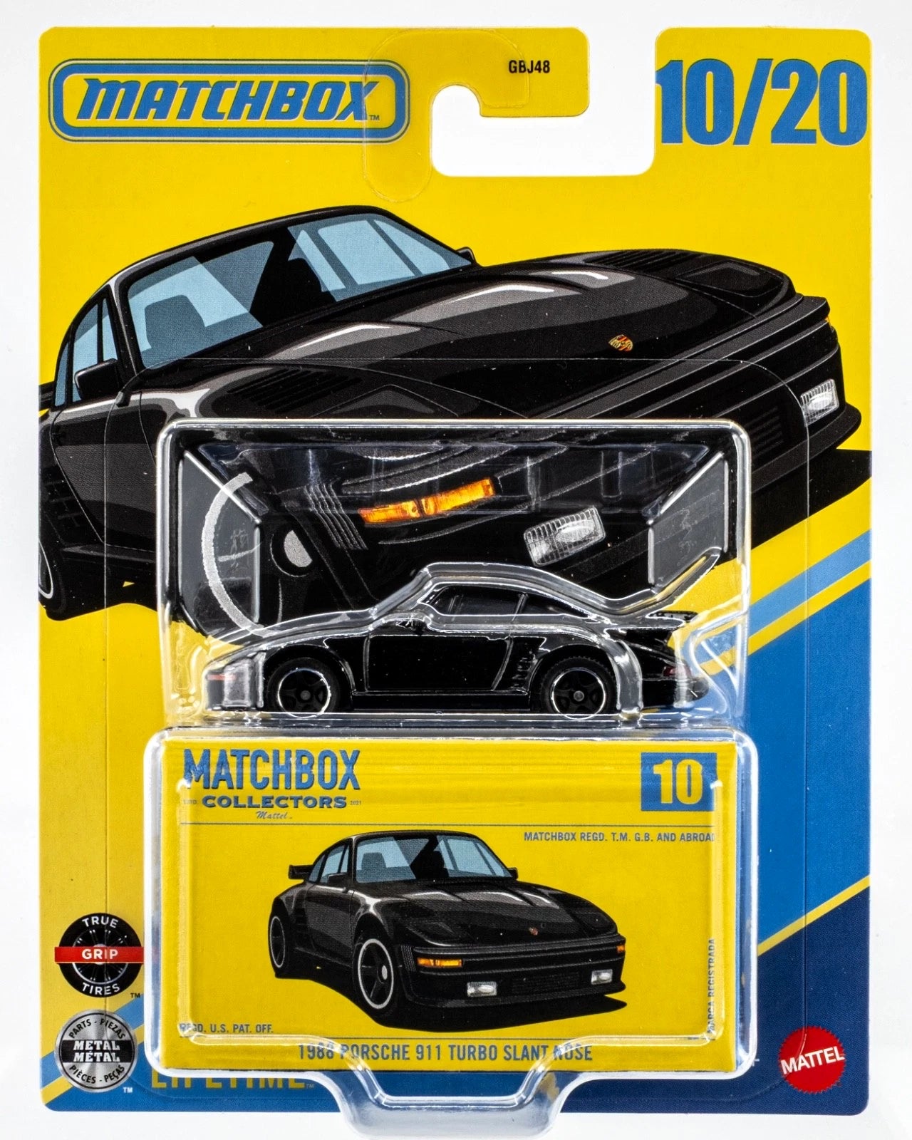 2026 Matchbox Collectors #10 1988 Porsche 911 Turbo Slant Nose BLACK