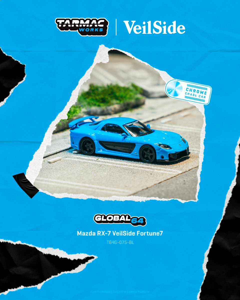Tarmac Works - Mazda RX-7 VeilSide Fortune7 - Blue