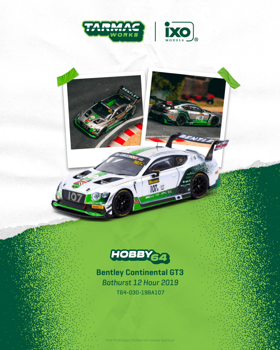 Tarmac Works x iXO Models - Bentley Continental GT3 Bathurst 12 Hour 2019 #107