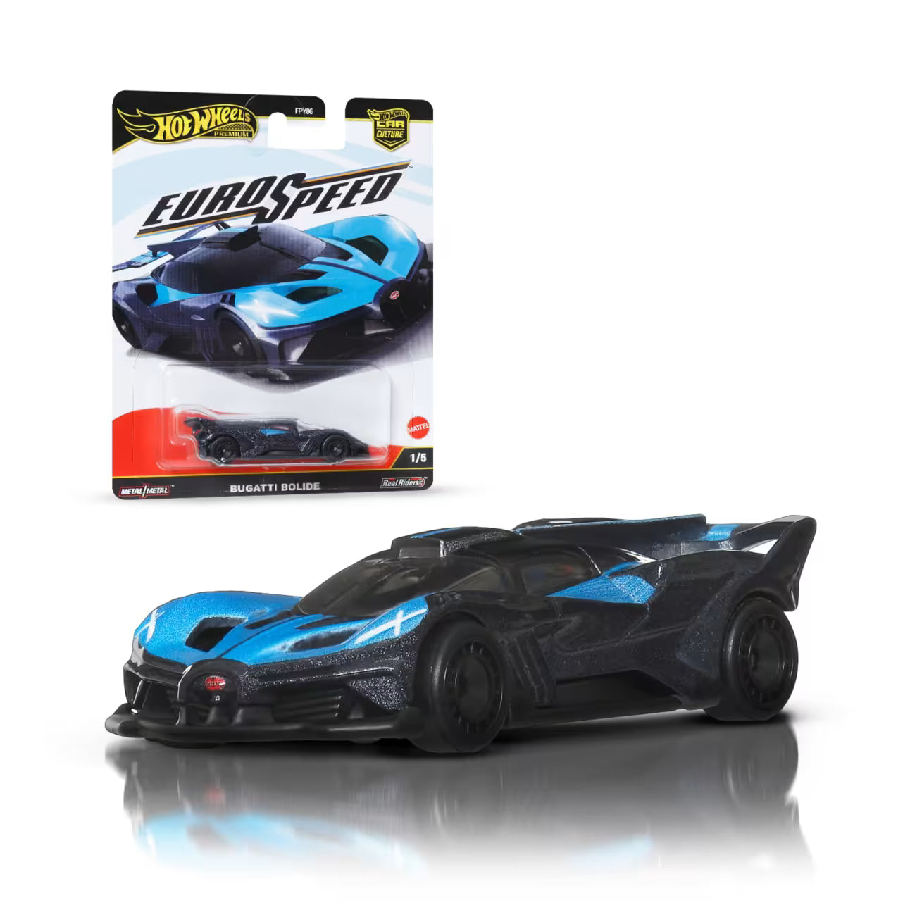 Hot Wheels Premium Car Culture Eurospeed Bugatti Bolide 1:64 Scale Collectible Toy Vehicle